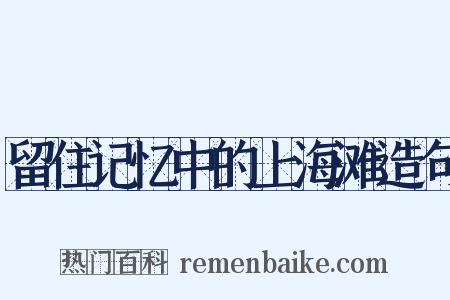 留住记忆中的上海滩造句是什么意思的图片